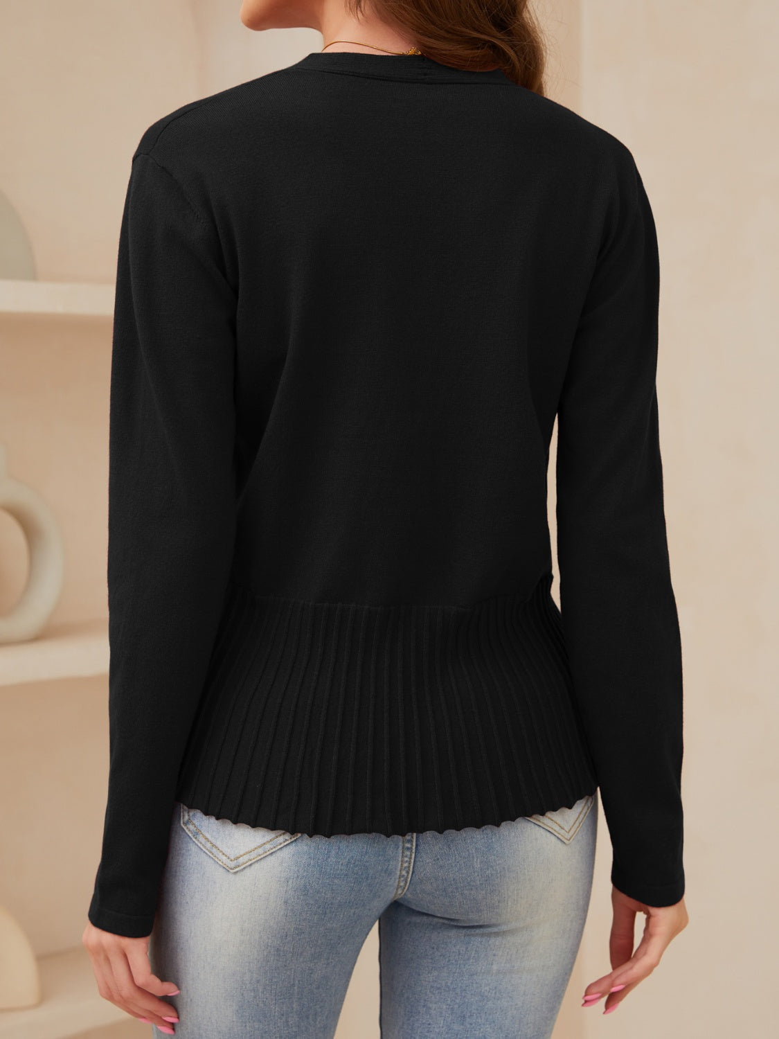 Open Front Long Sleeve Cardigan | Cozy & Versatile Layering Essential