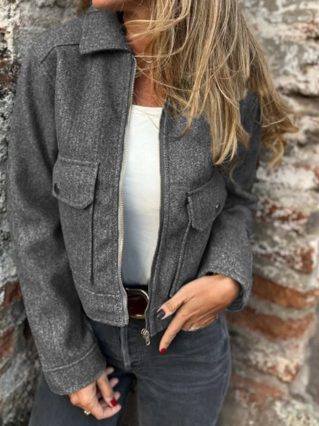 Zip Up Long Sleeve Jacket