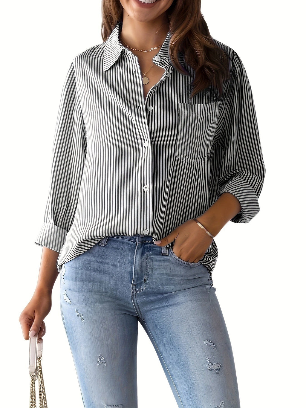 Women's Loose Casual Long Sleeves Shirt