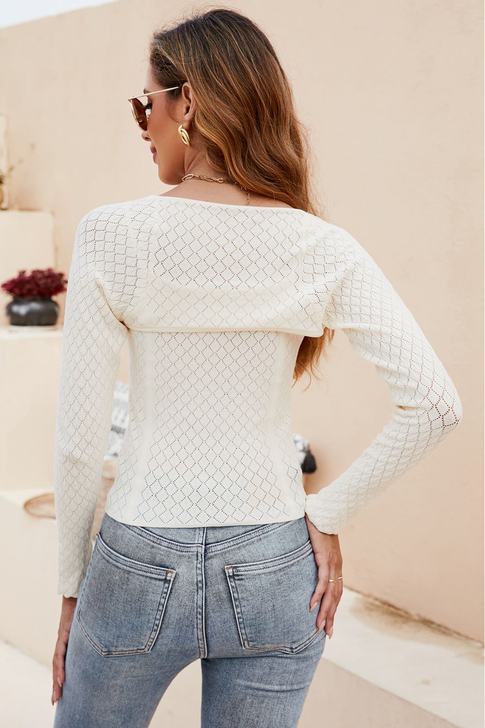 Scoop Neck Long Sleeve Knit Top | Cozy & Chic Wardrobe Essential