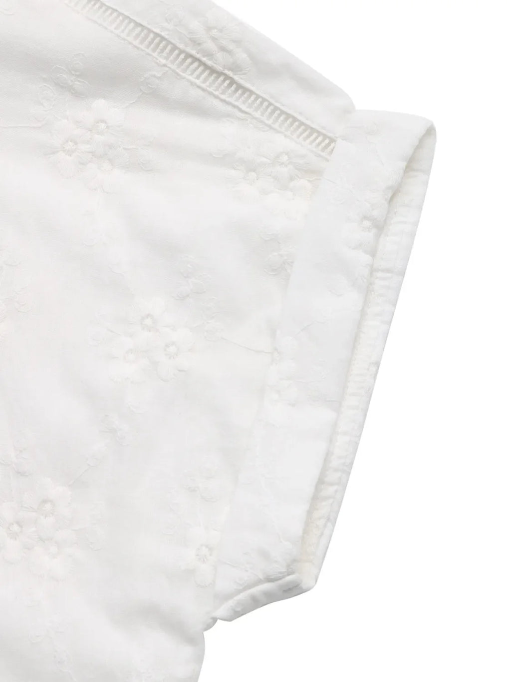 Embroidered Collared Neck Short Sleeve Shirt