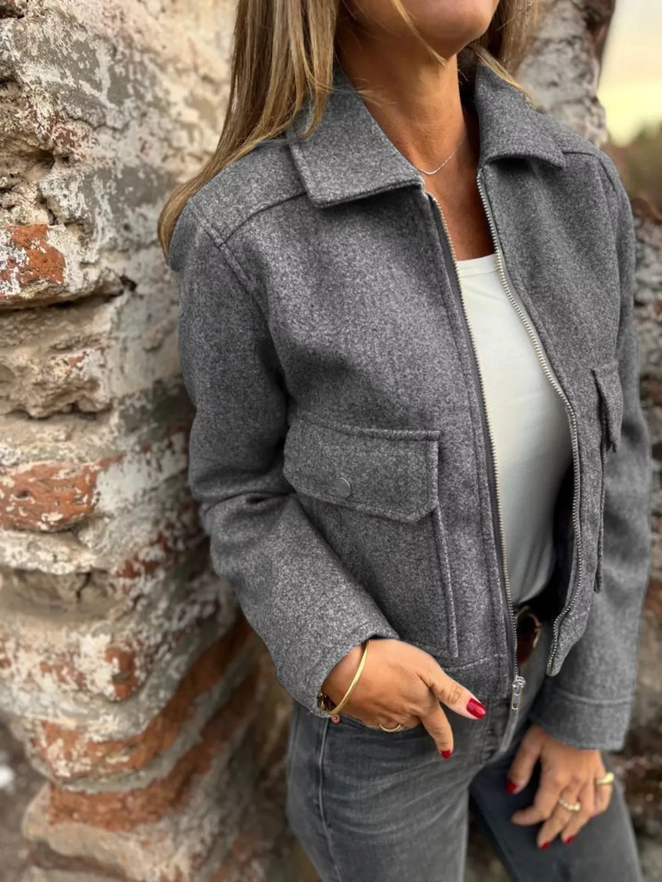 Zip Up Long Sleeve Jacket