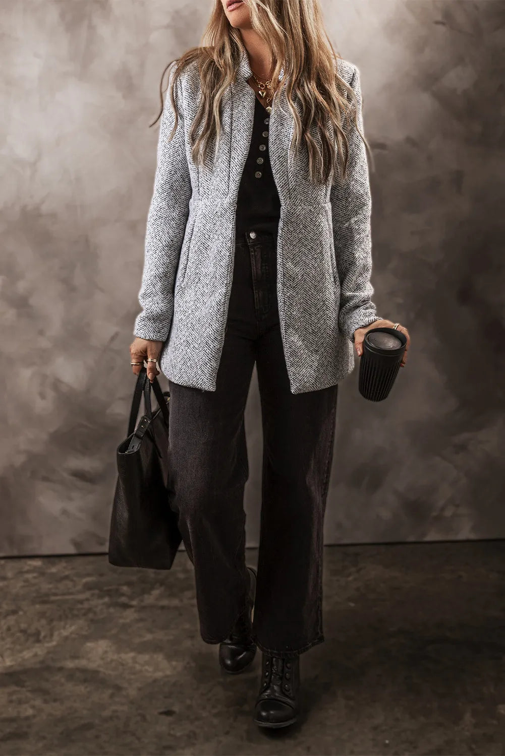 Open Front Long Sleeve Jacket | Chic & Versatile Layering Piece