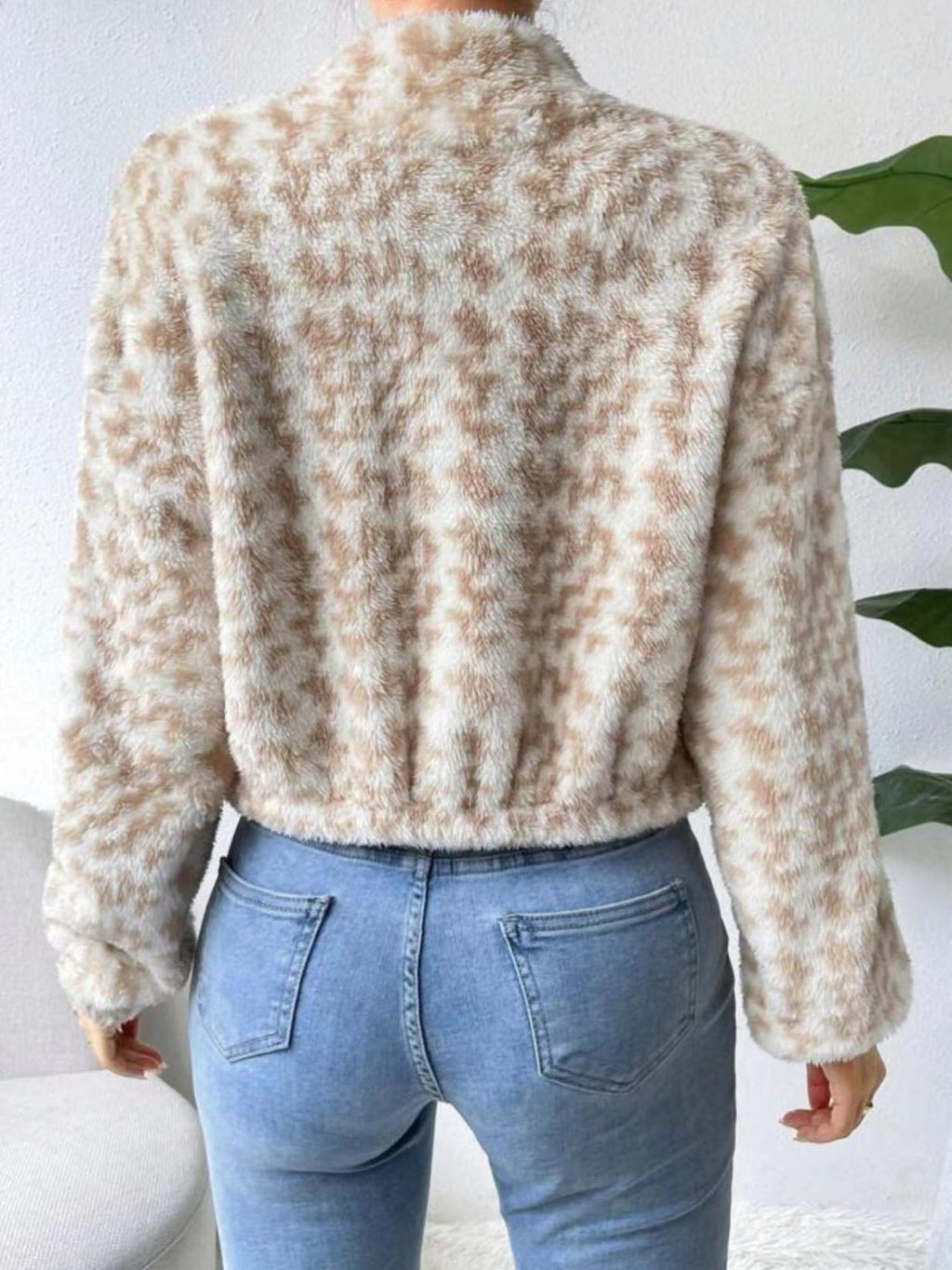 Zip-Up Long Sleeve Fuzzy Outerwear | Cozy & Stylish Cold-Weather Layer