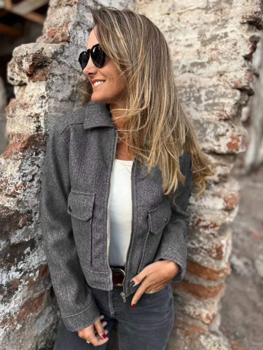 Zip Up Long Sleeve Jacket