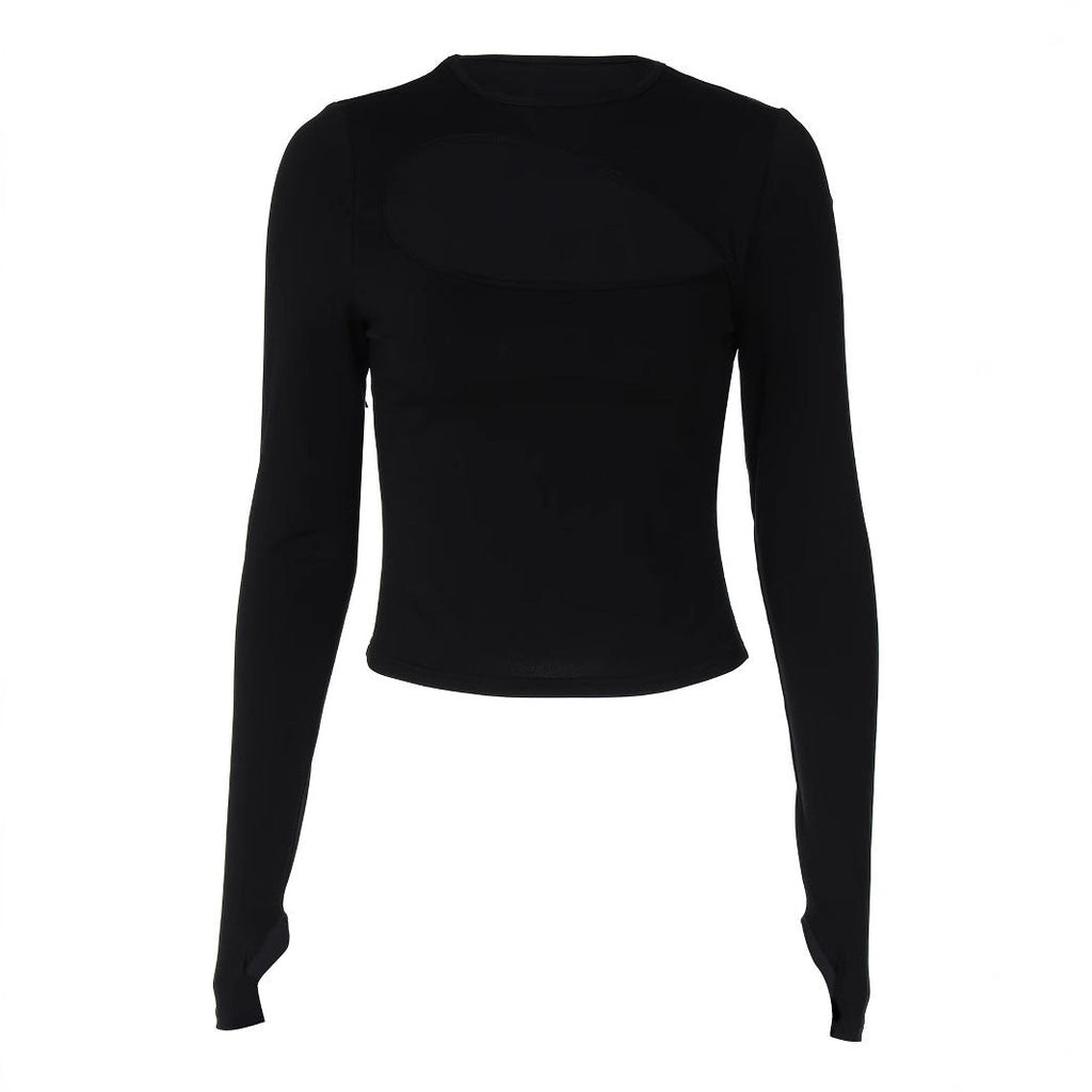 Hollow Long Sleeve SlimFit T-Shirt Edgy & Chic