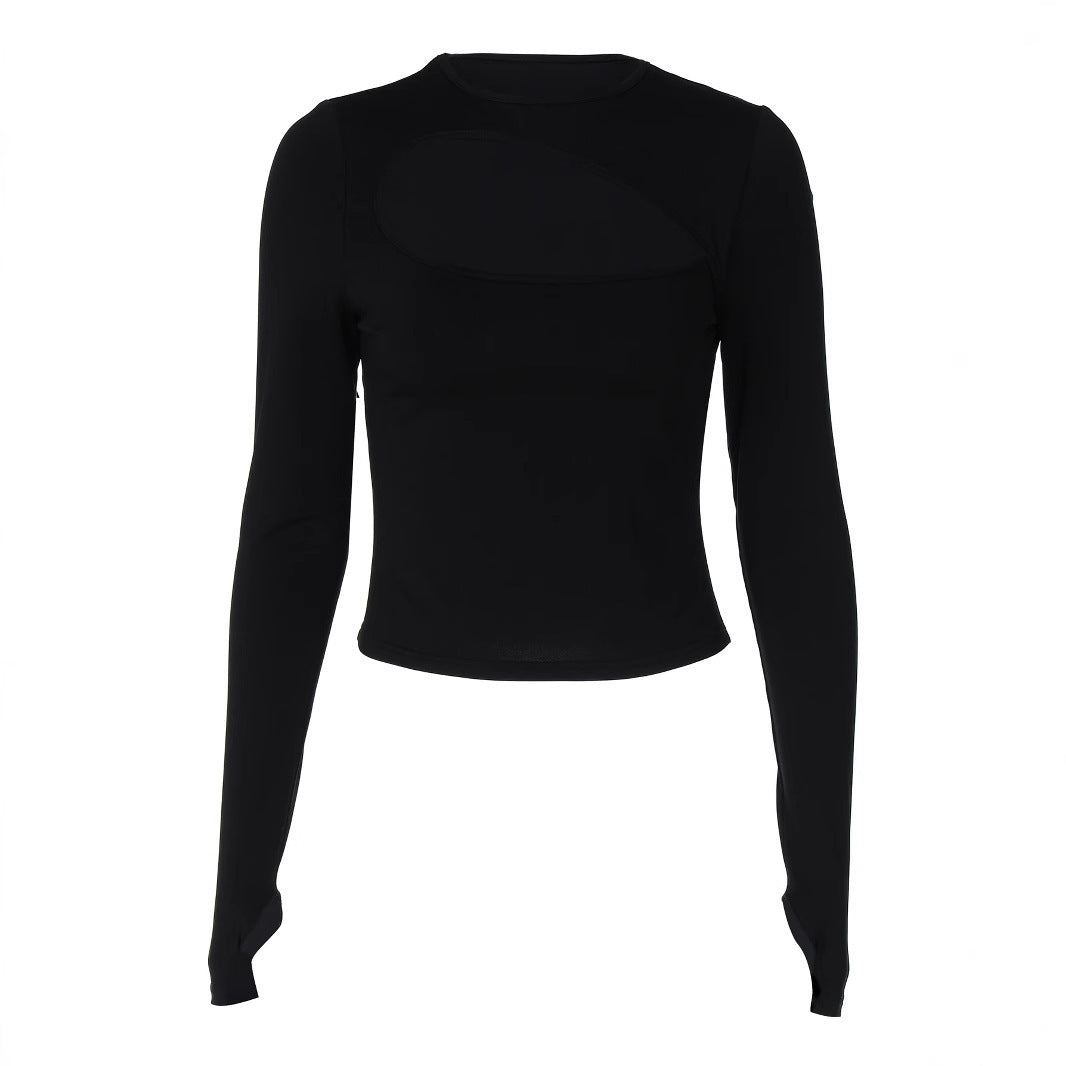 Hollow Long Sleeve SlimFit T-Shirt Edgy & Chic